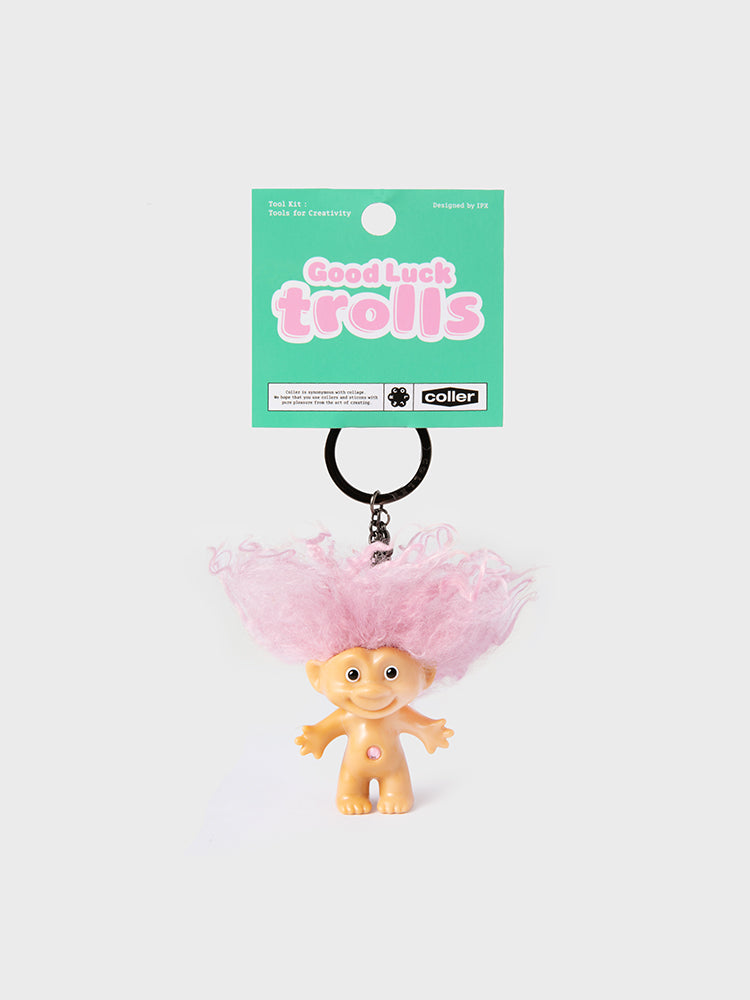 COLLER x UNIVERSAL PVCフィギュアキーリング グッドラック・トロールズ(PINK)