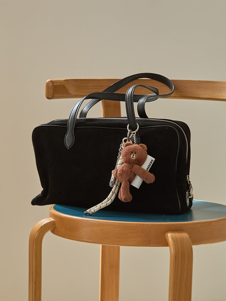 抱きつきキーリング(HUG BROWN4) ブラウン