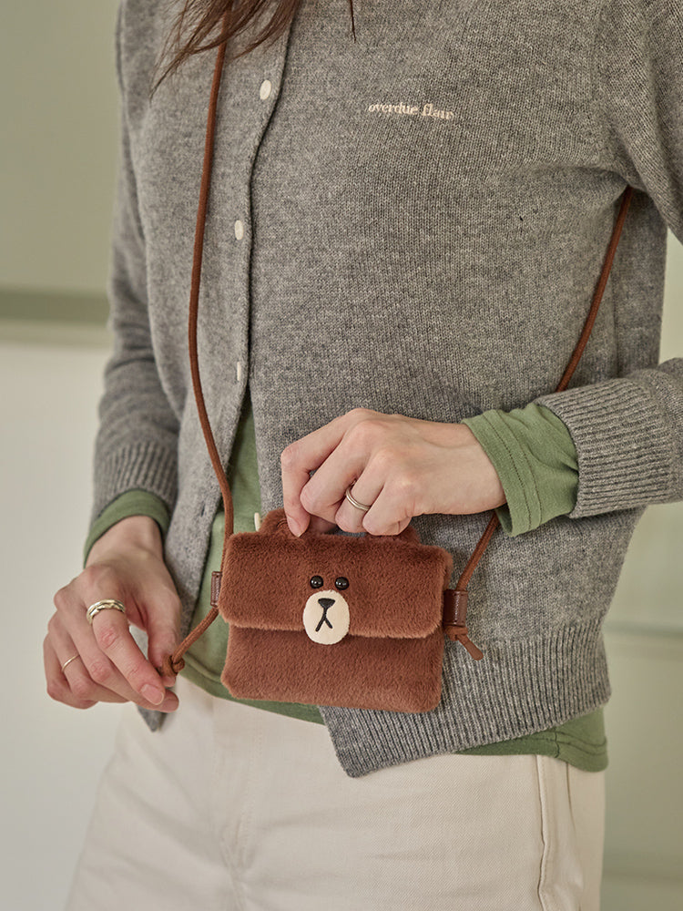 2WAYポーチクロスバッグ(HUG BROWN4) ブラウン