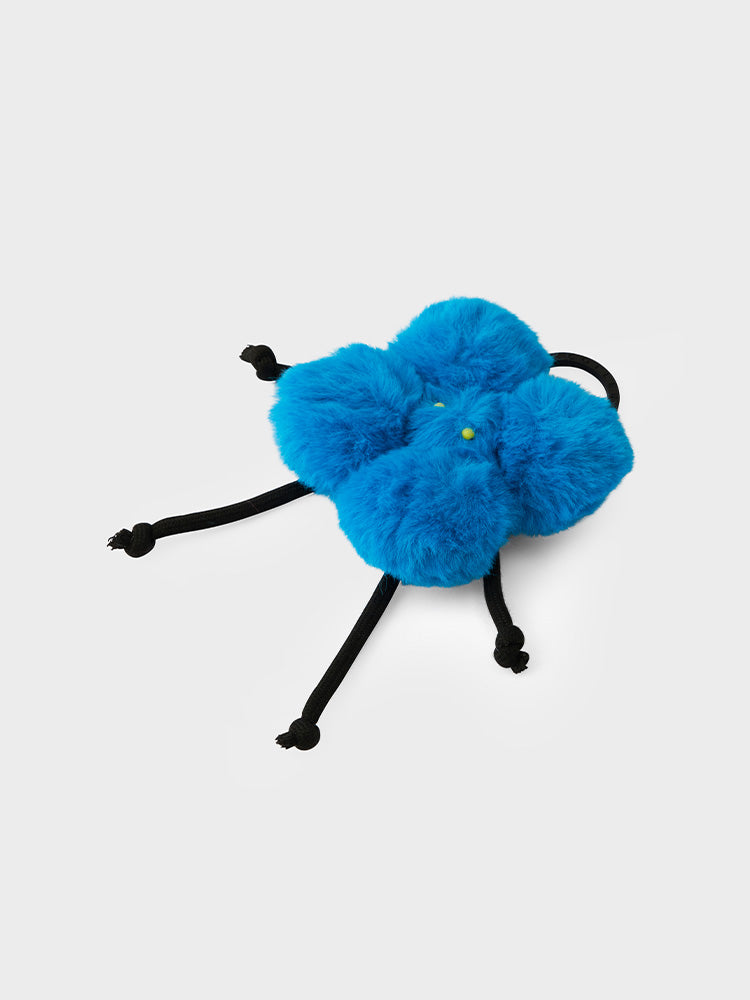 COLLER もふもふぬいぐるみキーリング ブルー