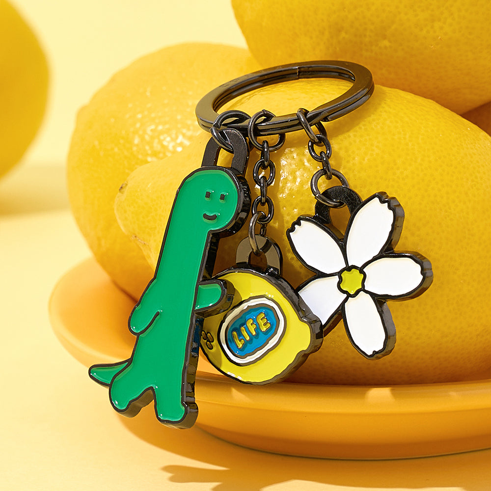 メタルキーリング 3PCS(LEMONADE) ブラキオ – LINE FRIENDS
