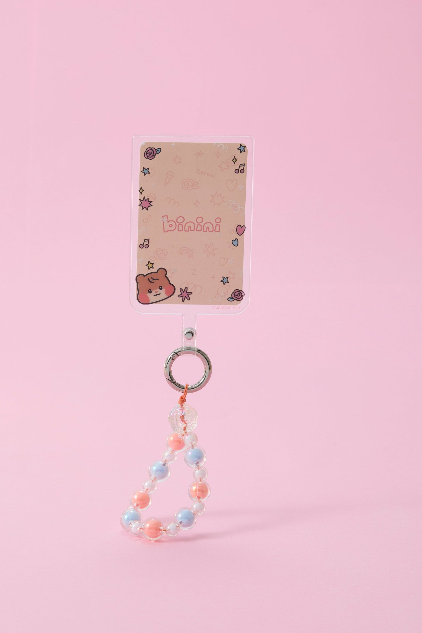 zeroni ビーズリング付 フォンタブ(BLUE PARADISE) binini