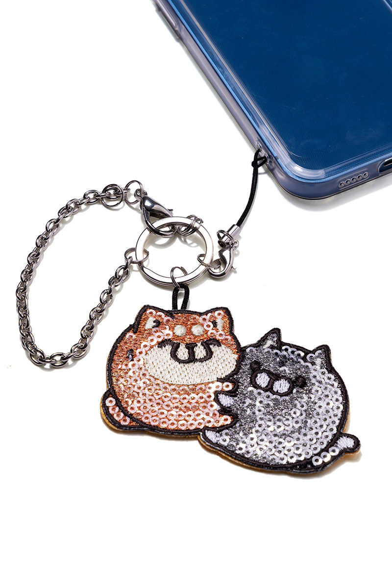 スパンコールチャーム ボンレス犬とボンレス猫