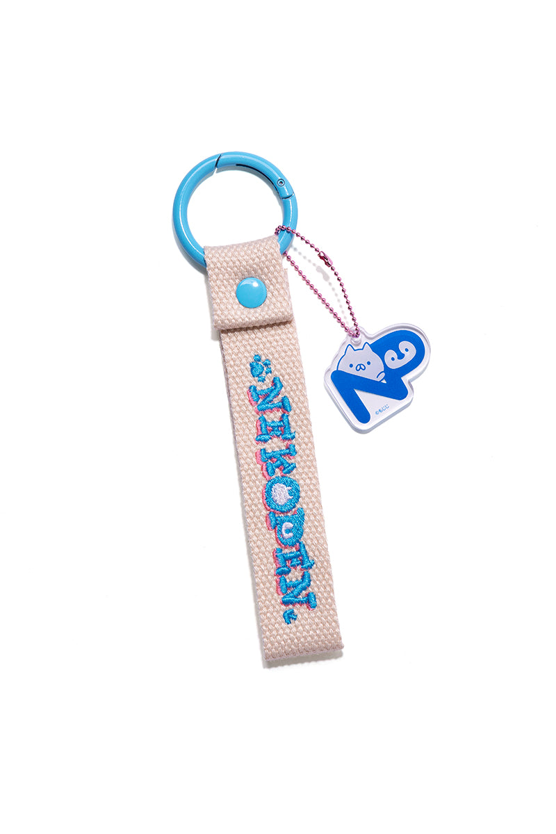 刺繍タグキーホルダー ねこぺん日和