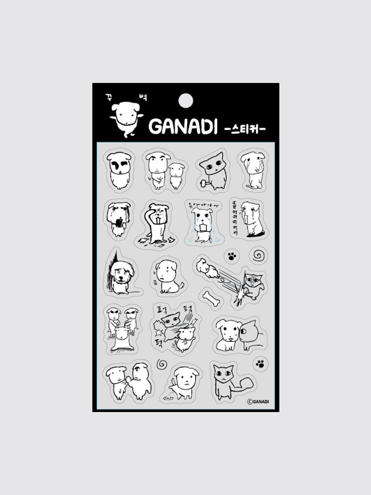 【期間限定販売】ベーシックステッカー(グレー) GANADI