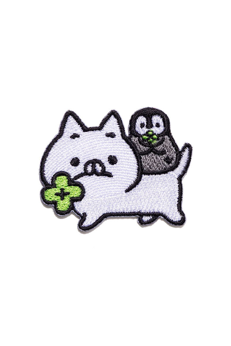 刺繍ミニワッペン クローバー ねこぺん日和