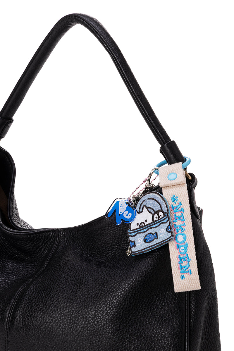 刺繍タグキーホルダー ねこぺん日和