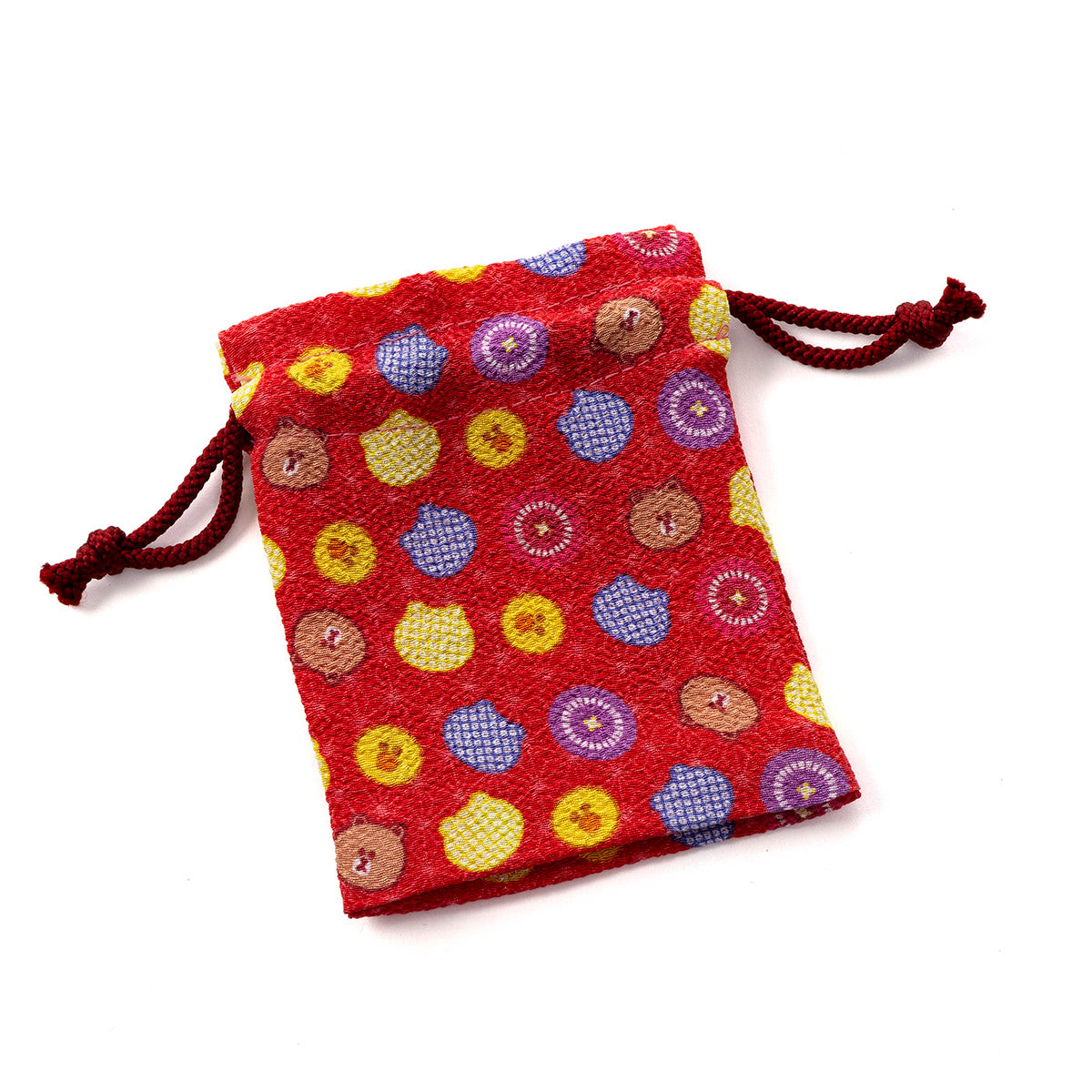 巾着(赤) LINE FRIENDS