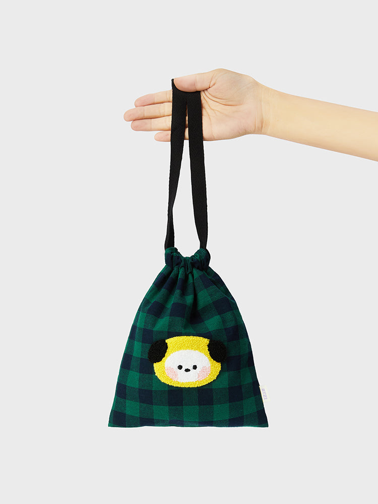 minini ベーシック チェック巾着 CHIMMY