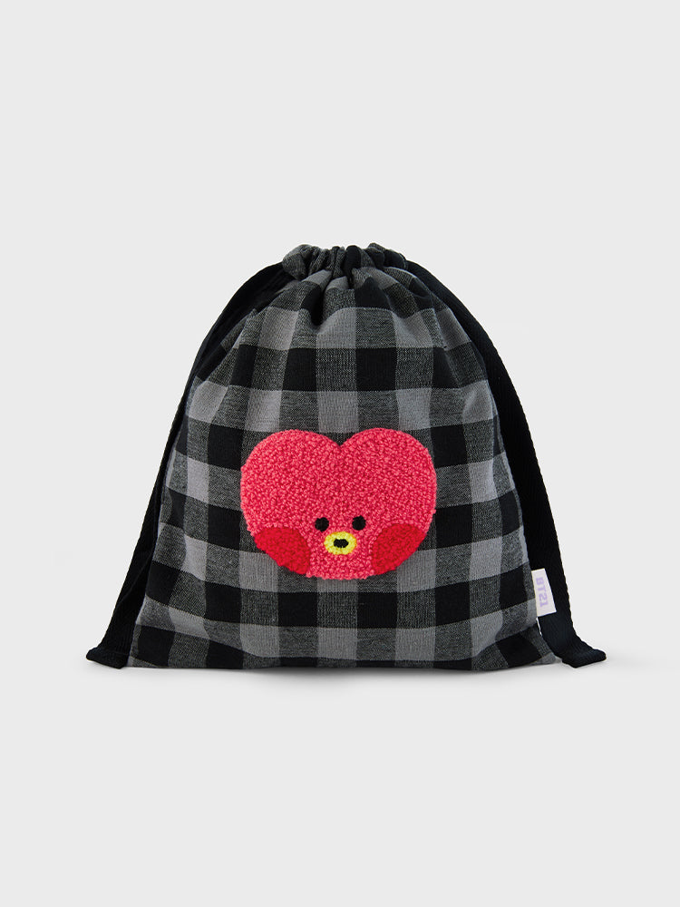 minini ベーシック チェック巾着 TATA