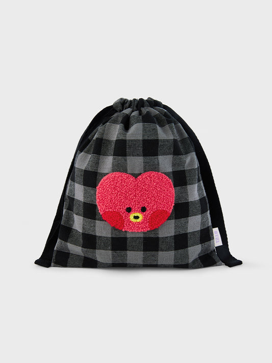 minini ベーシック チェック巾着 TATA