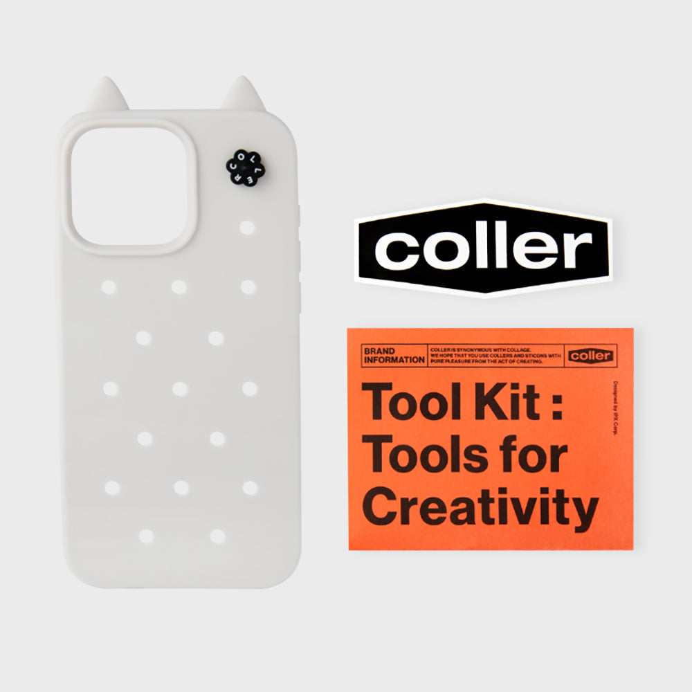 COLLER iPhoneケース MEOW グレー(16 Pro/16 Pro Max)