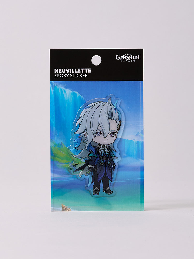 原神×LINE FRIENDS ヌヴィレット ちびキャラ 立体ステッカー