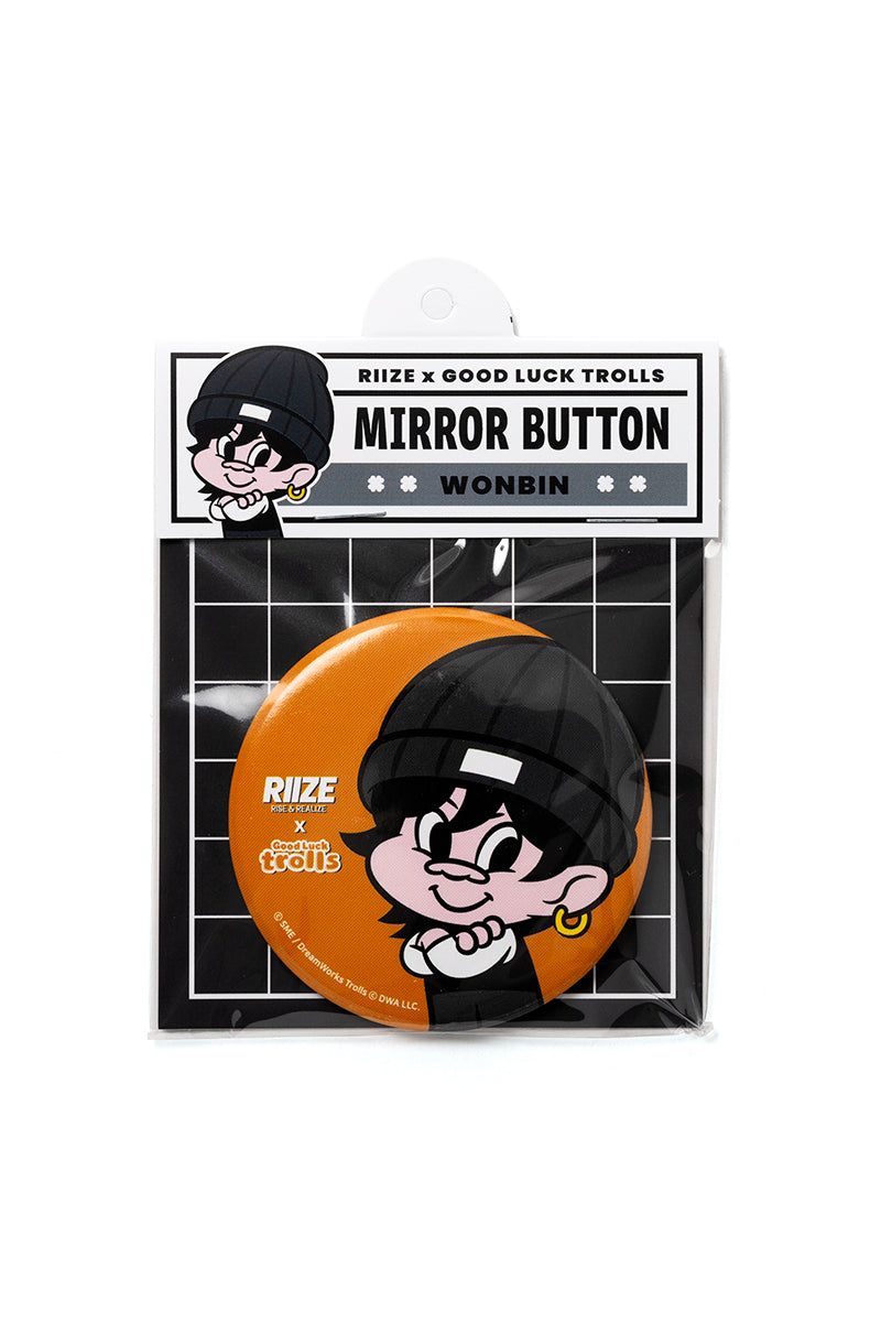 [RIIZE X Good Luck Trolls] MIRROR BUTTON (WONBIN)