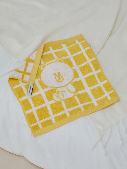 LINE FRIENDS | SONGWOL ベーシックハンドタオル(YL) ブラウン