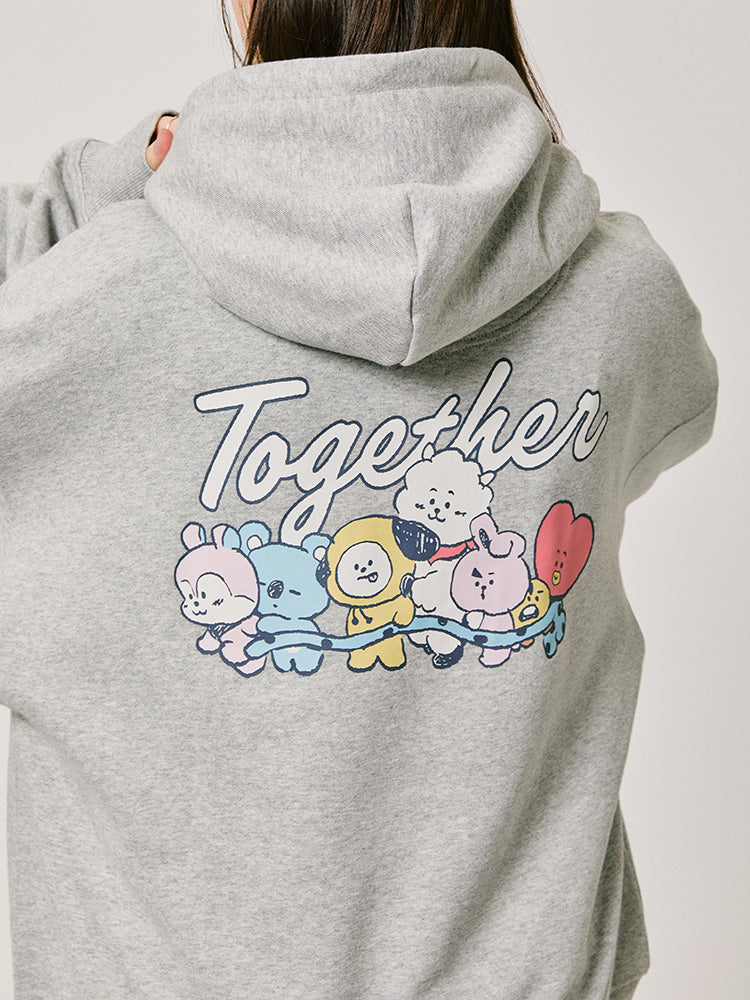 BT21 shooky フードパーカー BT21」プリントパーカー(M サックス(TATA)): トップス｜Right-on