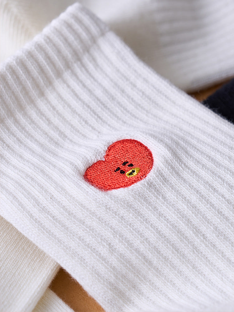 ベーシック デイリー刺繍ソックス TATA