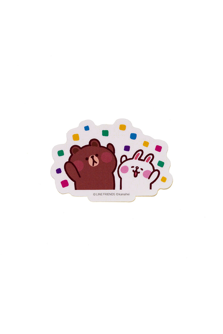 「BROWN バースデー記念」LINE FRIENDS | カナヘイ ステッカー ばんざい