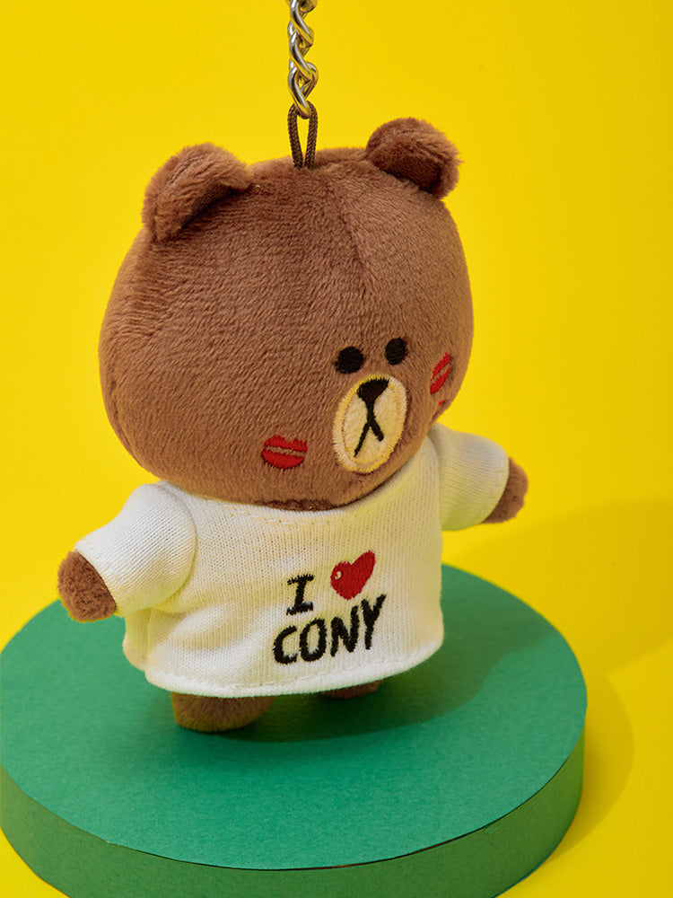カップルぬいぐるみキーリング(ORIGINAL) ブラウン