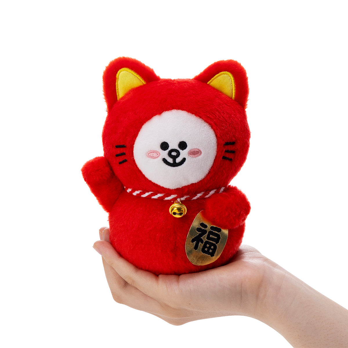 招き猫ぬいぐるみ レッド コニー