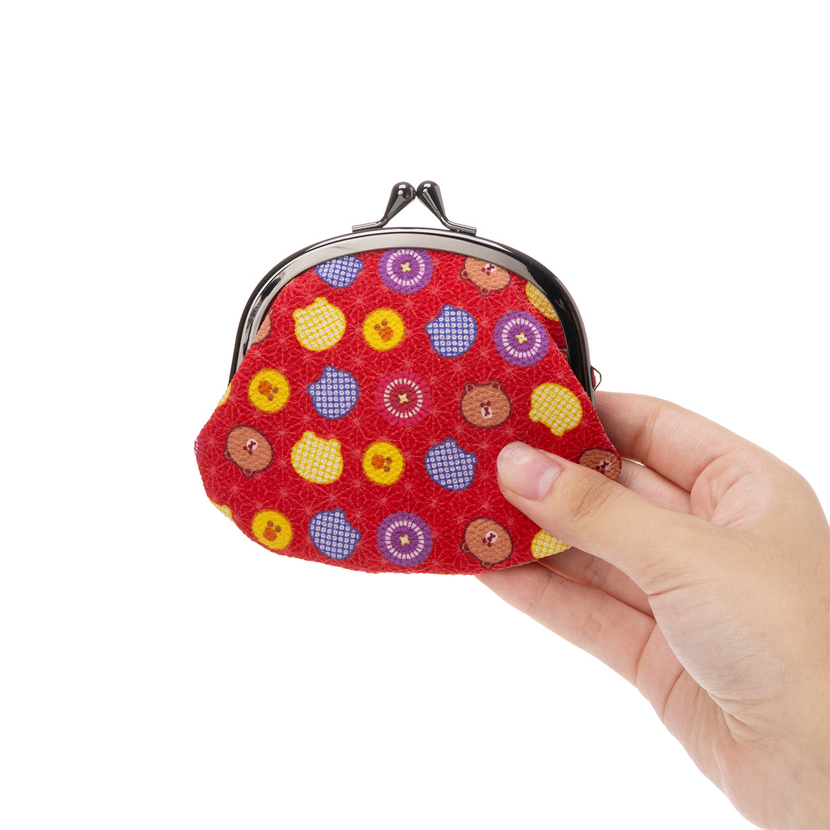 3.3寸丸がま口(赤) LINE FRIENDS