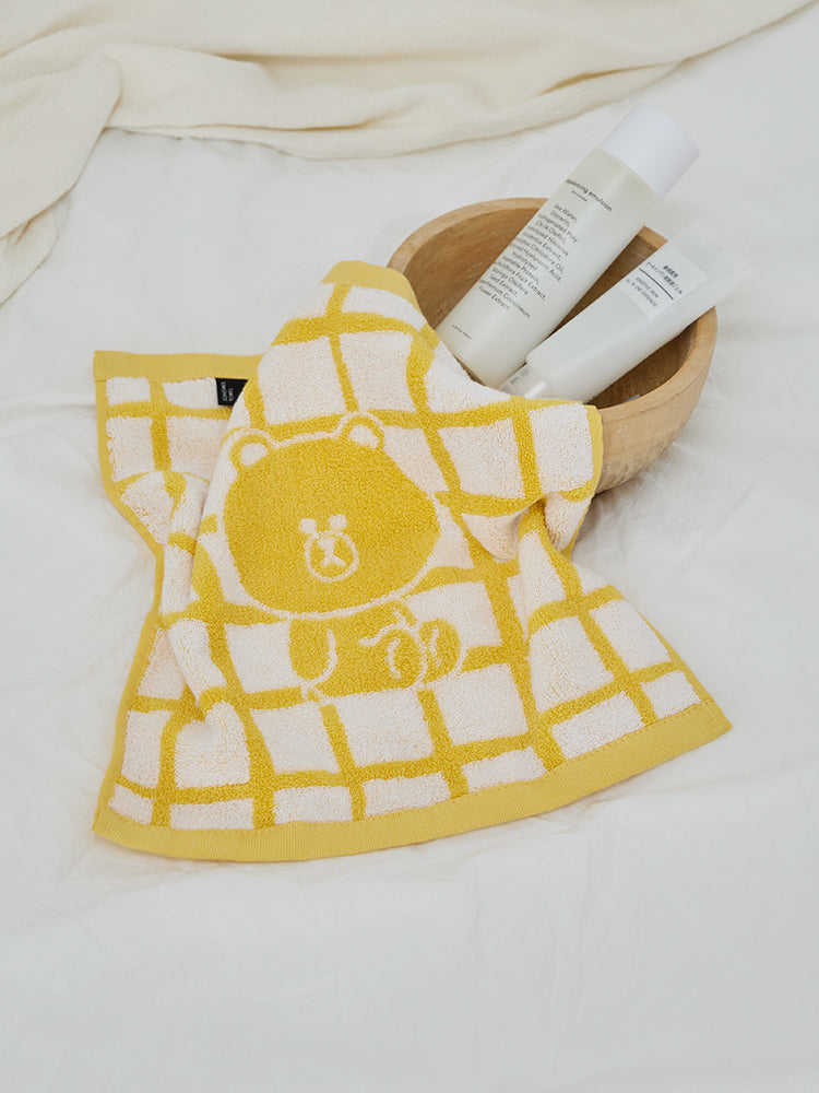 LINE FRIENDS | SONGWOL ベーシックハンドタオル(YL) ブラウン