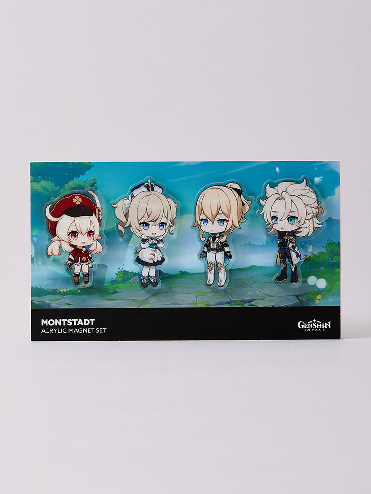 原神×LINE FRIENDS モンド ちびキャラ アクリルマグネット4個セット