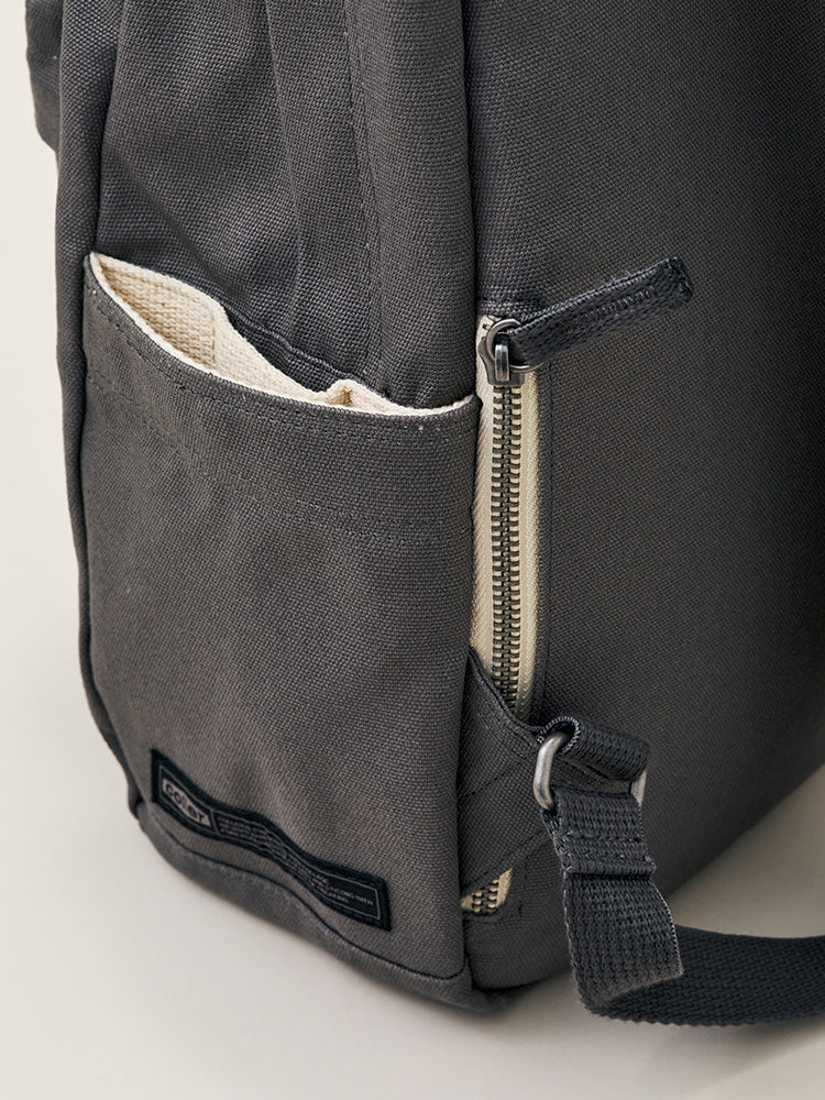 COLLER キャンバス ワンポケットバックパック グレー