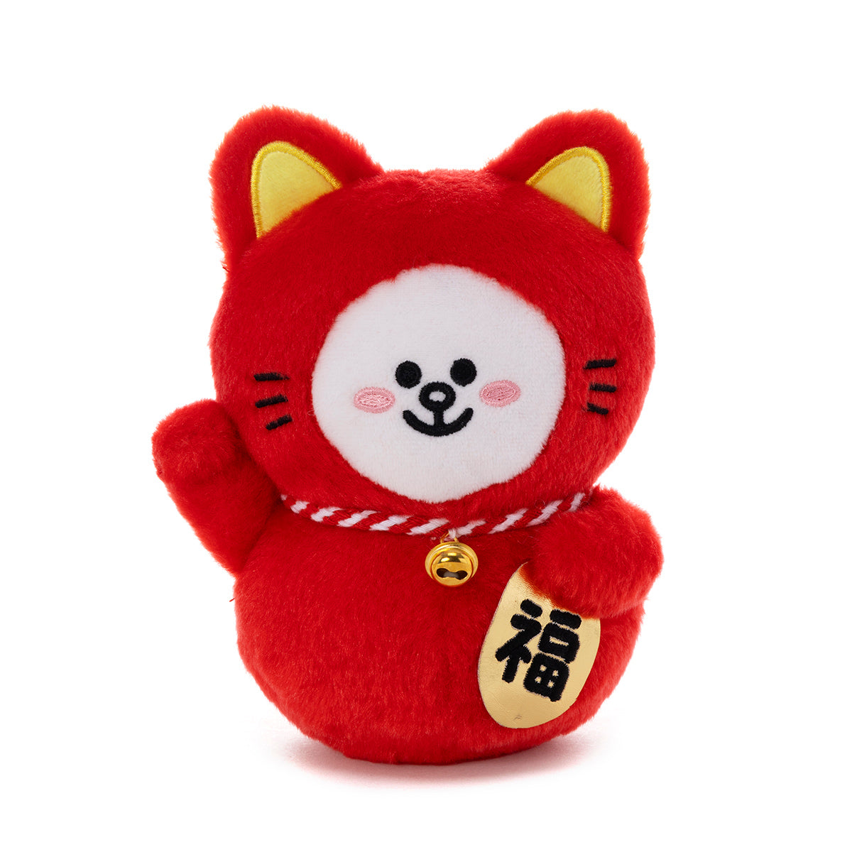 招き猫ぬいぐるみ レッド コニー