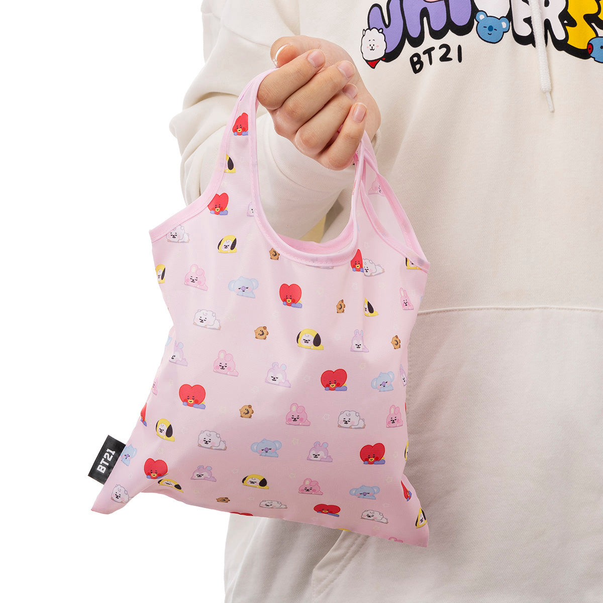 ベビー フラットエコバッグ(ピンク) BT21