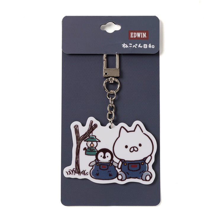 EDWIN × ねこぺん日和 アクリルキーチェーン おすわり