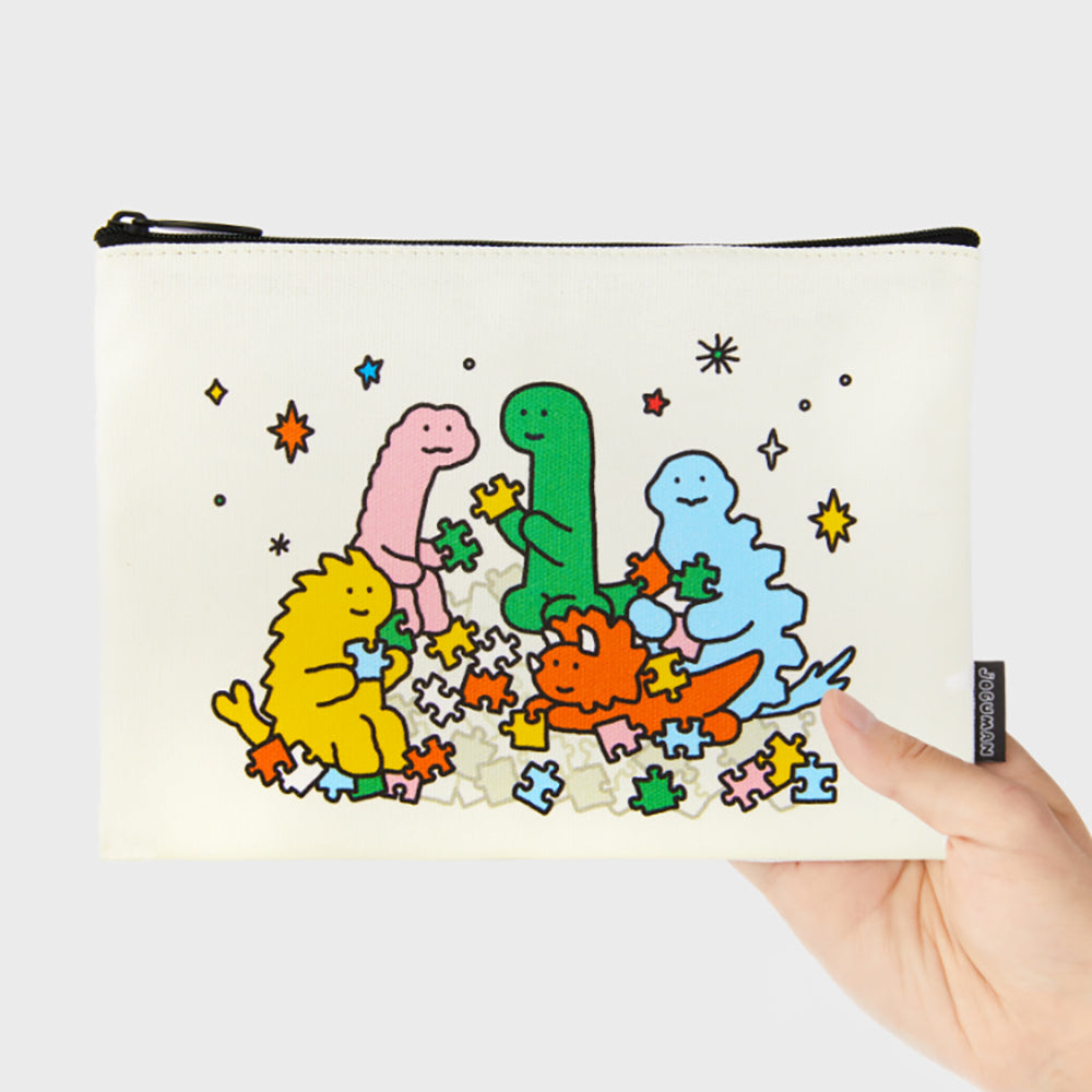 ファブリックポーチ Mサイズ(WHITE) JOGUMAN