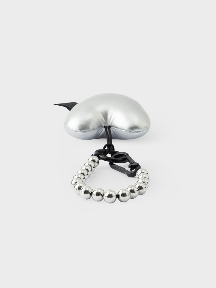 COLLER PADDED ハート型キーリング シルバー