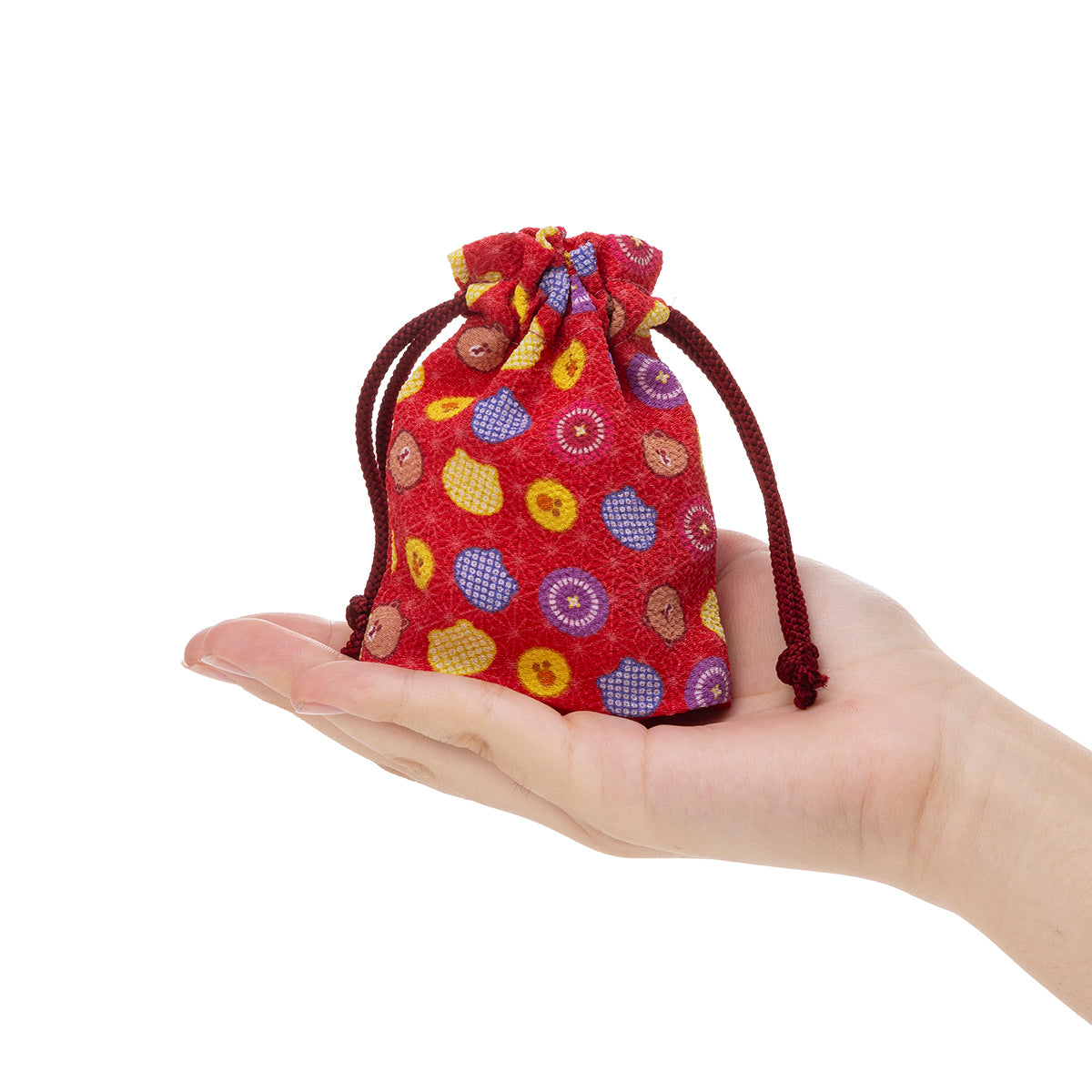 巾着(赤) LINE FRIENDS