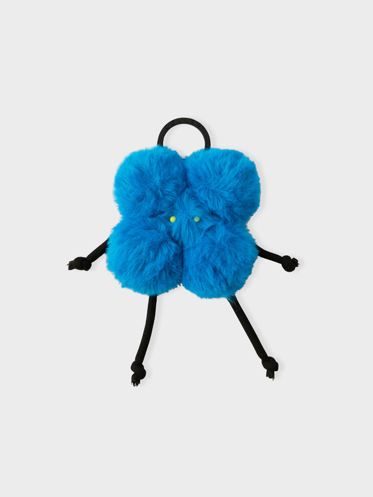 COLLER もふもふぬいぐるみキーリング ブルー