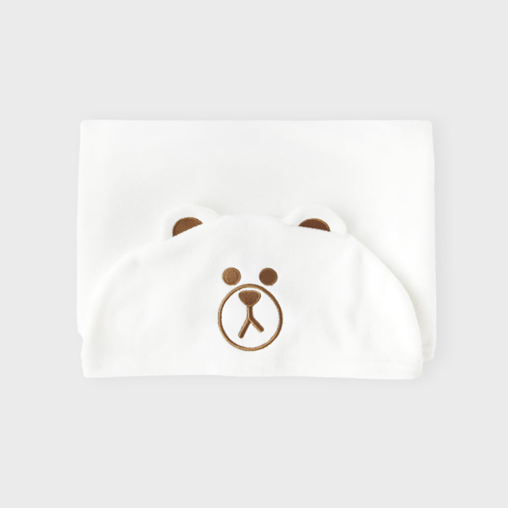 ベビー フードタオル ブラウン