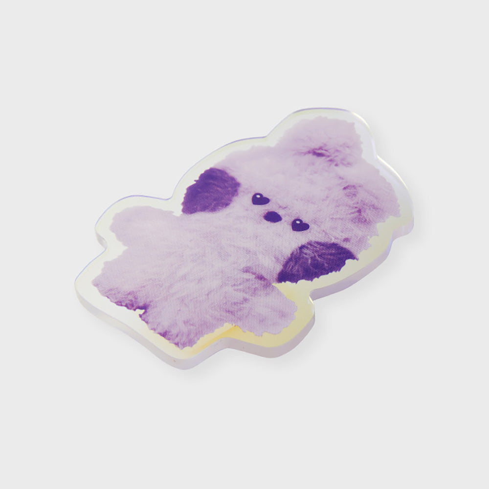 BT21 minini アクリルクリップ マグネット(パープル) COOKY