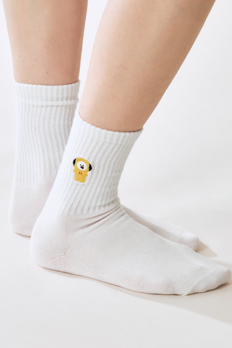 ベーシックデイリー刺繍ソックス CHIMMY
