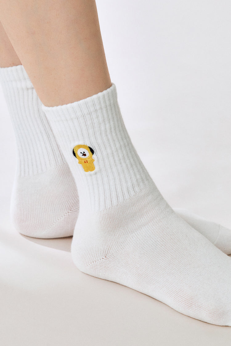 ベーシックデイリー刺繍ソックス CHIMMY