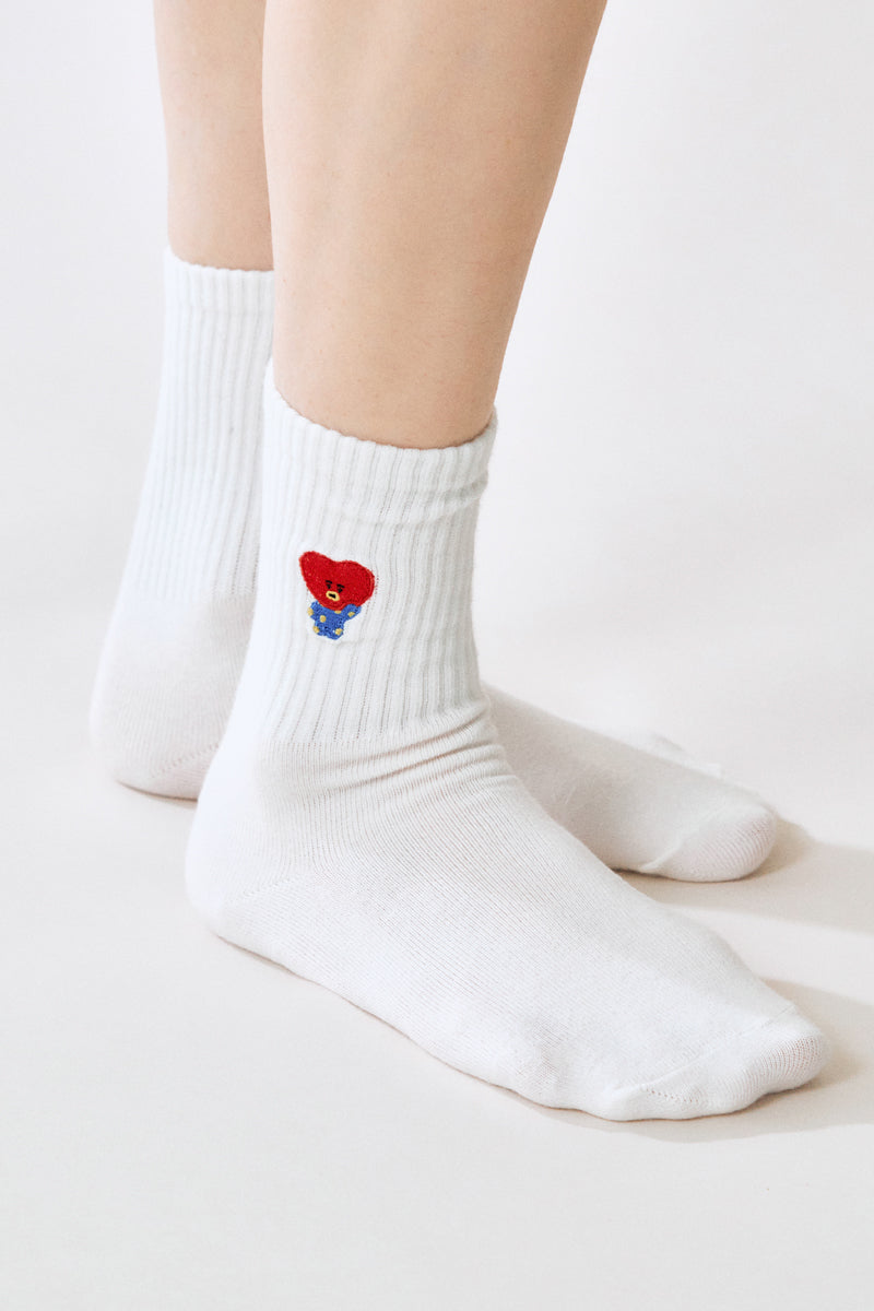 ベーシックデイリー刺繍ソックス TATA