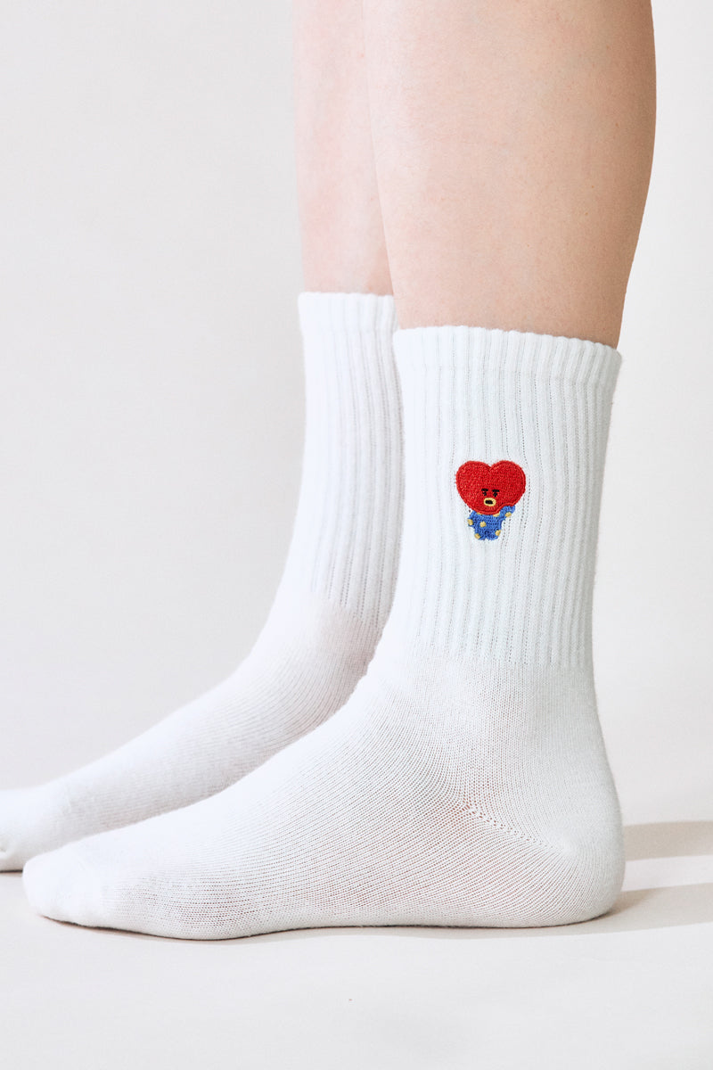ベーシックデイリー刺繍ソックス TATA