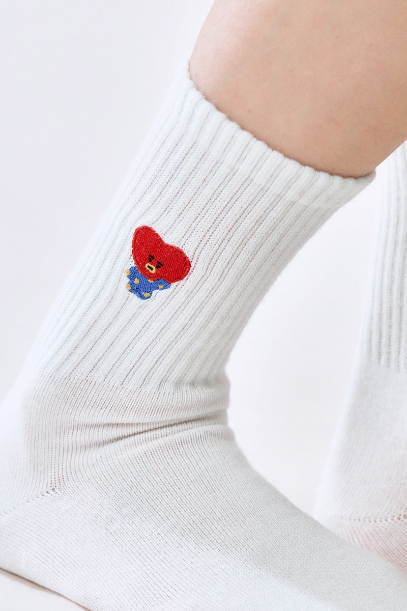 ベーシックデイリー刺繍ソックス TATA