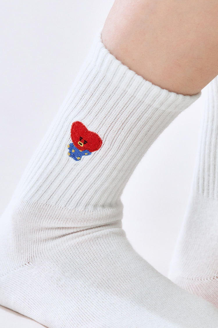 ベーシックデイリー刺繍ソックス TATA