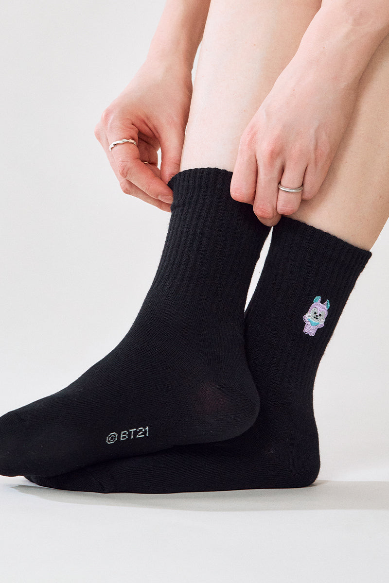 ベーシックデイリー刺繍ソックス MANG