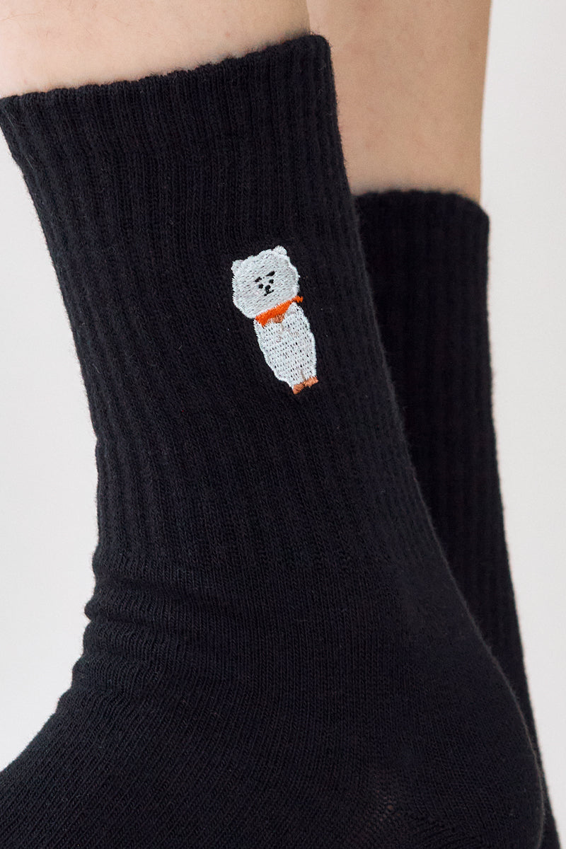 ベーシックデイリー刺繍ソックス RJ