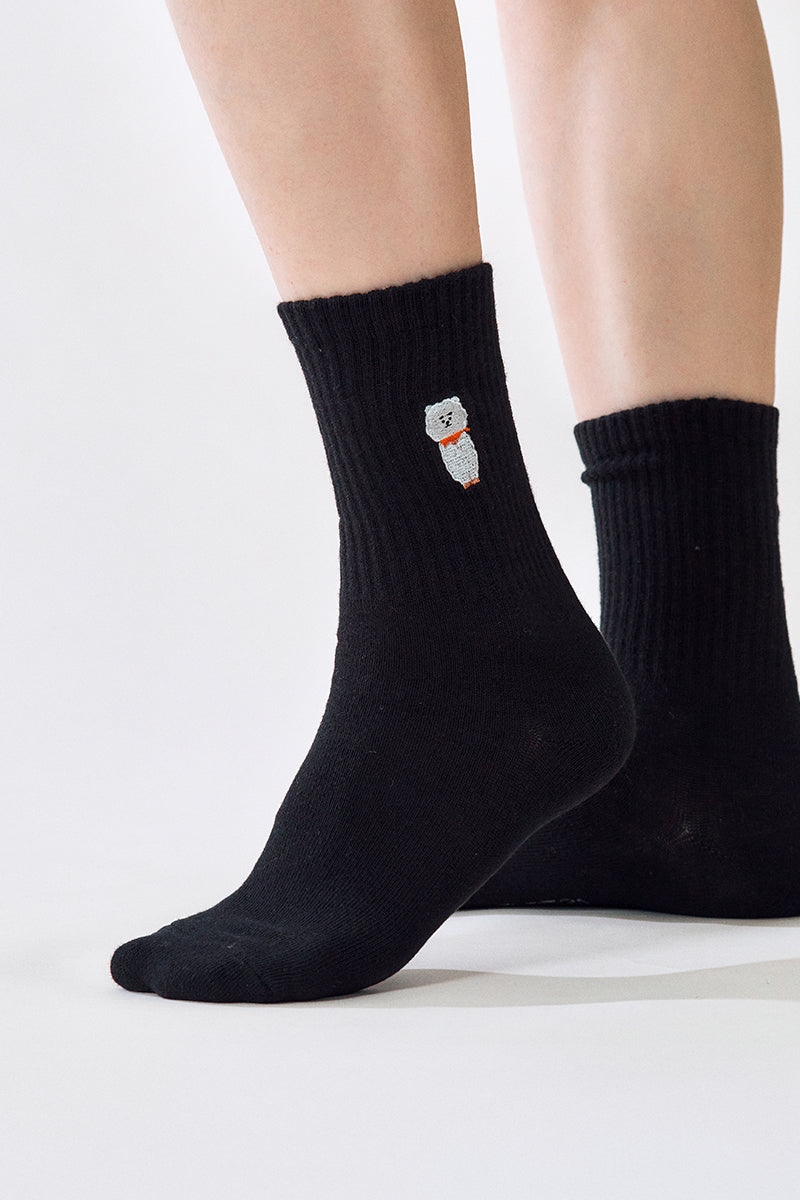 ベーシックデイリー刺繍ソックス RJ