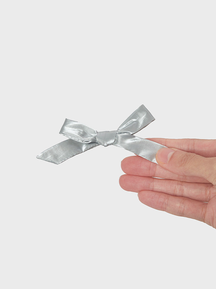 COLLER PADDED リボン スティコン パールグレー