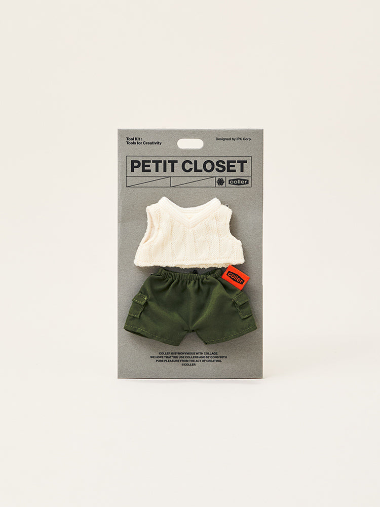 COLLER PETITクローゼット ニットベストセットアップ