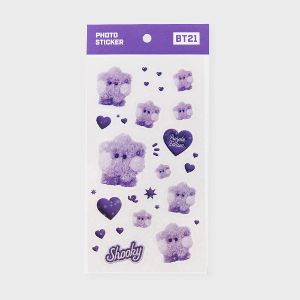 BT21 minini フォトステッカー(パープル)  SHOOKY