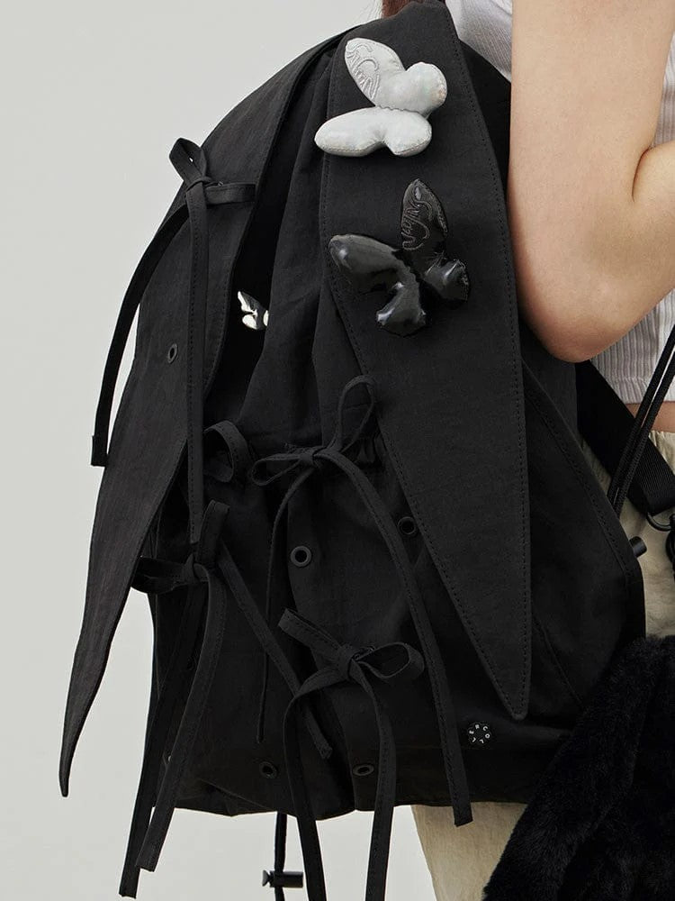 NJ X COLLER ラビットストリングバッグ(SHADE BLACK)